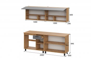 Кухонный гарнитур Монако 2000 мм графит (СВ) в Нижнем Тагиле - nizhnij-tagil.mebel-e96.ru