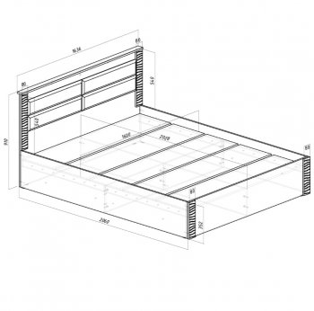 Кровать двуспальная Монако КР-16 кашемир (БТС) в Нижнем Тагиле - nizhnij-tagil.mebel-e96.ru