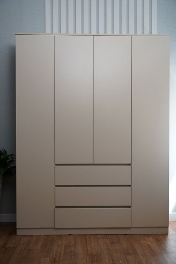 Шкаф распашной Мори 1600 мм сатин (ДСВ) в Нижнем Тагиле - nizhnij-tagil.mebel-e96.ru
