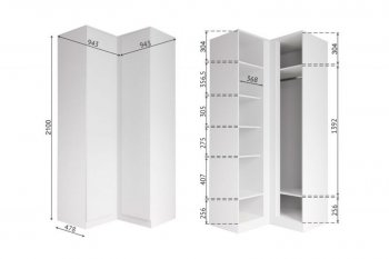Угловой шкаф Мори графит (ДСВ) в Нижнем Тагиле - nizhnij-tagil.mebel-e96.ru
