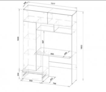 Стол компьютерный Некст-1 + Шкаф (СВ) в Нижнем Тагиле - nizhnij-tagil.mebel-e96.ru