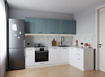 Кухонный гарнитур угловой Ниагара МДФ/ЛДСП 2600*1600 мм (Санвут) в Нижнем Тагиле - nizhnij-tagil.mebel-e96.ru