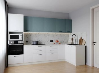 Угловой кухонный гарнитур Ниагара 3200*1400 мм МДФ/ЛДСП Sanvut в Нижнем Тагиле - nizhnij-tagil.mebel-e96.ru