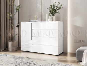 Комод 1 дверь 4 ящика (1200) Норд,  белый (Миф) в Нижнем Тагиле - nizhnij-tagil.mebel-e96.ru