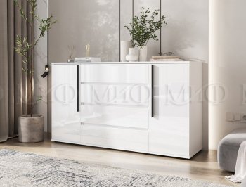 Комод 2 двери 4 ящика (1600) Норд, белый (Миф) в Нижнем Тагиле - nizhnij-tagil.mebel-e96.ru