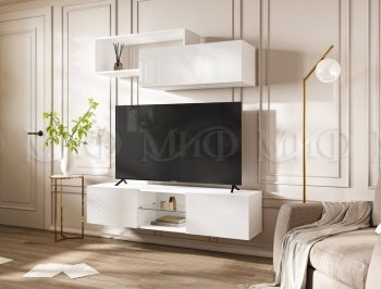 Стенка Норд-1 белый глянец (Миф) в Нижнем Тагиле - nizhnij-tagil.mebel-e96.ru