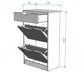 Обувница W22 (Белый) в Нижнем Тагиле - nizhnij-tagil.mebel-e96.ru