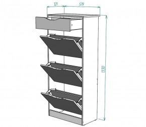 Обувница W24 (ДМ) в Нижнем Тагиле - nizhnij-tagil.mebel-e96.ru