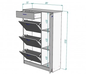 Обувница W43 (Белый) в Нижнем Тагиле - nizhnij-tagil.mebel-e96.ru