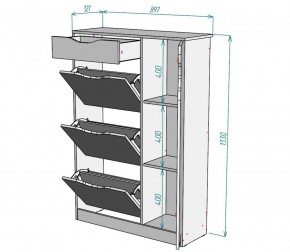 Обувница W44 (ДМ) в Нижнем Тагиле - nizhnij-tagil.mebel-e96.ru