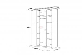 Шкаф-купе угловой Ольга-13 правый в Нижнем Тагиле - nizhnij-tagil.mebel-e96.ru