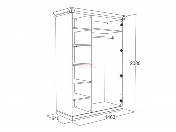 Шкаф 1500 мм Ольга-18 в Нижнем Тагиле - nizhnij-tagil.mebel-e96.ru