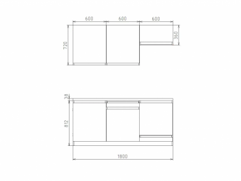 Кухонный гарнитур 1800 мм Ольвия-8 (Росток) в Нижнем Тагиле - nizhnij-tagil.mebel-e96.ru