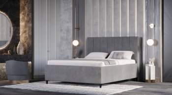 Кровать с ПМ Оливия Серый (Лин) в Нижнем Тагиле - nizhnij-tagil.mebel-e96.ru