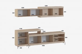 Стенка Оскар ТВ7 сонома (Генезис) в Нижнем Тагиле - nizhnij-tagil.mebel-e96.ru