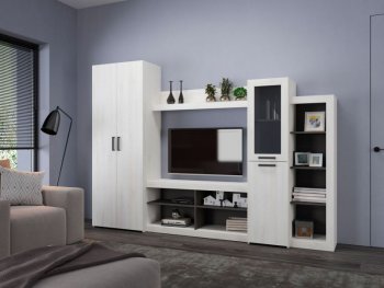 Стенка OSKAR4 сосна белая (Генезис) в Нижнем Тагиле - nizhnij-tagil.mebel-e96.ru