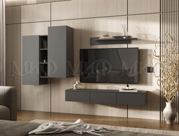 Стенка Оскар комп.2 графит (Миф) в Нижнем Тагиле - nizhnij-tagil.mebel-e96.ru