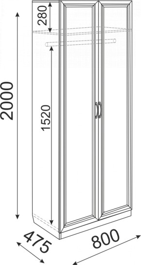 Шкаф Остин 800 мм №2 (Риннер) в Нижнем Тагиле - nizhnij-tagil.mebel-e96.ru