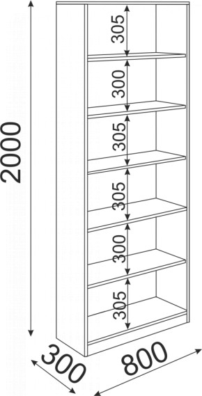 Стеллаж 800 Остин Модуль 08 (Риннер) в Нижнем Тагиле - nizhnij-tagil.mebel-e96.ru