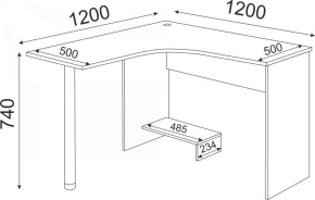 Стол угловой Остин Модуль 12 (Риннер) в Нижнем Тагиле - nizhnij-tagil.mebel-e96.ru