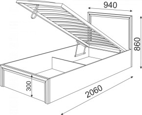 Кровать с ПМ Остин Модуль 22 (Риннер) в Нижнем Тагиле - nizhnij-tagil.mebel-e96.ru