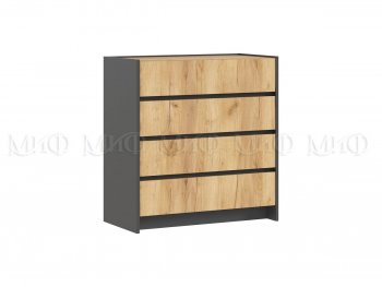 Комод 4ящ. Остин крафт/графит (Миф) в Нижнем Тагиле - nizhnij-tagil.mebel-e96.ru
