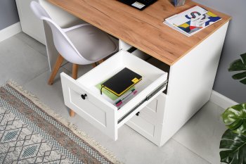 Стол письменный 12.159 Остин белый (Моби) в Нижнем Тагиле - nizhnij-tagil.mebel-e96.ru