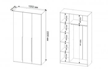Шкаф 1200 мм Пальма, Сатин (ДСВ) в Нижнем Тагиле - nizhnij-tagil.mebel-e96.ru