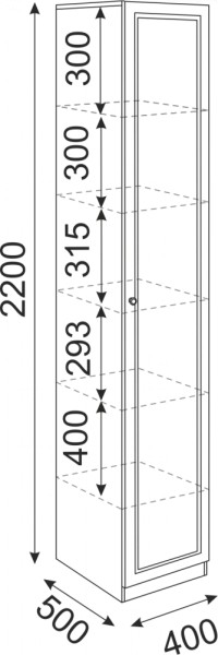 Пенал Беатрис 400 (модуль 4) (Риннер) в Нижнем Тагиле - nizhnij-tagil.mebel-e96.ru