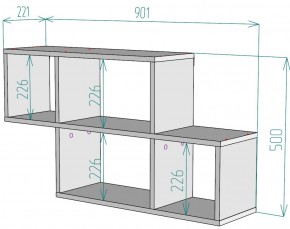 Полка S39 (Белый) в Нижнем Тагиле - nizhnij-tagil.mebel-e96.ru