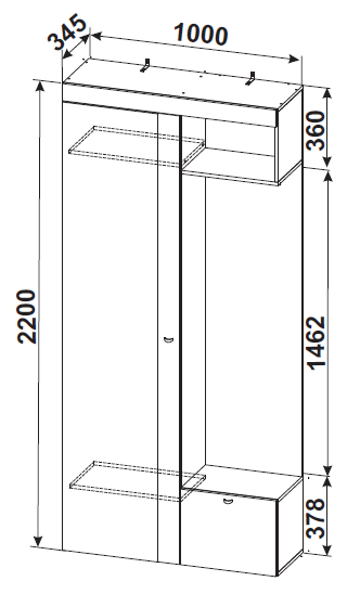 Прихожая №5 (СВ) в Нижнем Тагиле - nizhnij-tagil.mebel-e96.ru