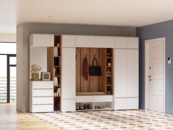 Прихожая Прага модульная, белый (Handis) в Нижнем Тагиле - nizhnij-tagil.mebel-e96.ru
