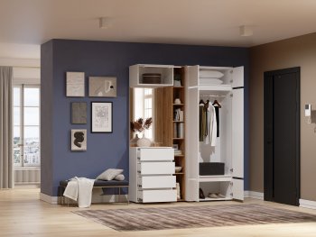 Прихожая Прага модульная, белый (Handis) в Нижнем Тагиле - nizhnij-tagil.mebel-e96.ru