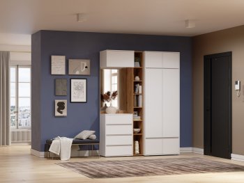 Прихожая Прага модульная, белый (Handis) в Нижнем Тагиле - nizhnij-tagil.mebel-e96.ru