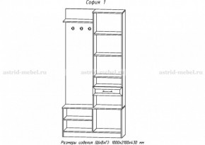 Прихожая София 1 (АстридМ) в Нижнем Тагиле - nizhnij-tagil.mebel-e96.ru