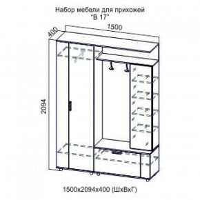 Прихожая Виза-17 (СВ) в Нижнем Тагиле - nizhnij-tagil.mebel-e96.ru