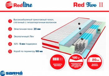 Матрас Red 2 h20 в Нижнем Тагиле - nizhnij-tagil.mebel-e96.ru