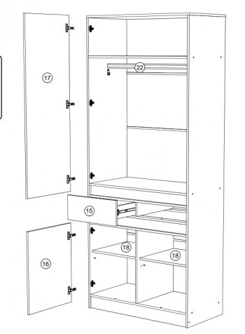 Прихожая Роджина модульная (Миф) в Нижнем Тагиле - nizhnij-tagil.mebel-e96.ru