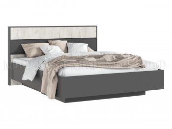 Кровать парящая Роджина с подсветкой, графит/крафт белый (Миф) в Нижнем Тагиле - nizhnij-tagil.mebel-e96.ru