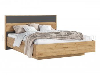 Кровать парящая Роджина с подсветкой, крафт/графит (Миф) в Нижнем Тагиле - nizhnij-tagil.mebel-e96.ru