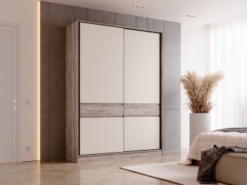 Шкаф-купе 1800 мм Роджина крафт серый/кашемир (Миф) в Нижнем Тагиле - nizhnij-tagil.mebel-e96.ru