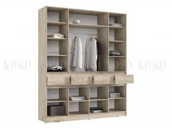 Спальный гарнитур Роджина крафт серый/кашемир, модульный (Миф) в Нижнем Тагиле - nizhnij-tagil.mebel-e96.ru