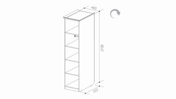 Шкаф-пенал ШиК-1 ( Уголок Школьника 2) в Нижнем Тагиле - nizhnij-tagil.mebel-e96.ru