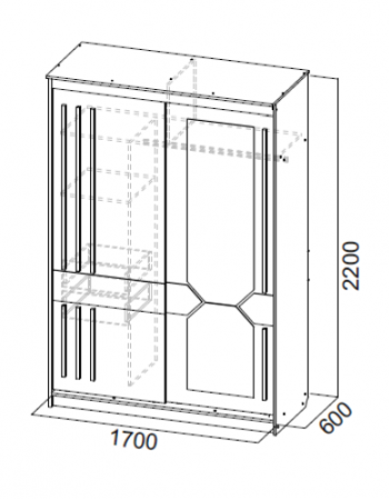 Шкаф-купе №25 1700 мм (СВ) в Нижнем Тагиле - nizhnij-tagil.mebel-e96.ru