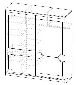 Шкаф-купе № 25 2000 мм (СВ) в Нижнем Тагиле - nizhnij-tagil.mebel-e96.ru