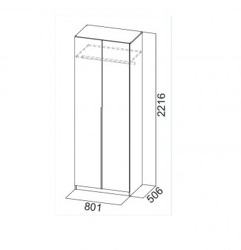 Шкаф 800 мм ШК-5 графит (СВ) в Нижнем Тагиле - nizhnij-tagil.mebel-e96.ru