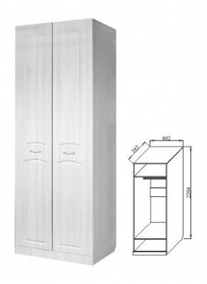 Шкаф 2-х дверный для платья и белья Ева-10 в Нижнем Тагиле - nizhnij-tagil.mebel-e96.ru