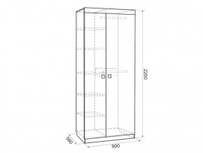 Шкаф 2-х створчатый Энерджи (900) в Нижнем Тагиле - nizhnij-tagil.mebel-e96.ru