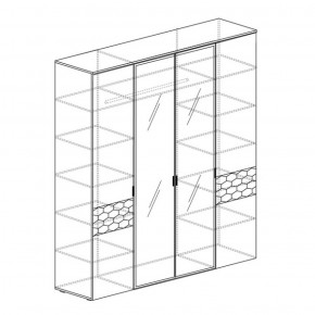 Шкаф 4-дверный Дели 79 (Яна) в Нижнем Тагиле - nizhnij-tagil.mebel-e96.ru