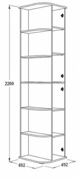 Шкаф крайний Ольга-14 (492*492) в Нижнем Тагиле - nizhnij-tagil.mebel-e96.ru